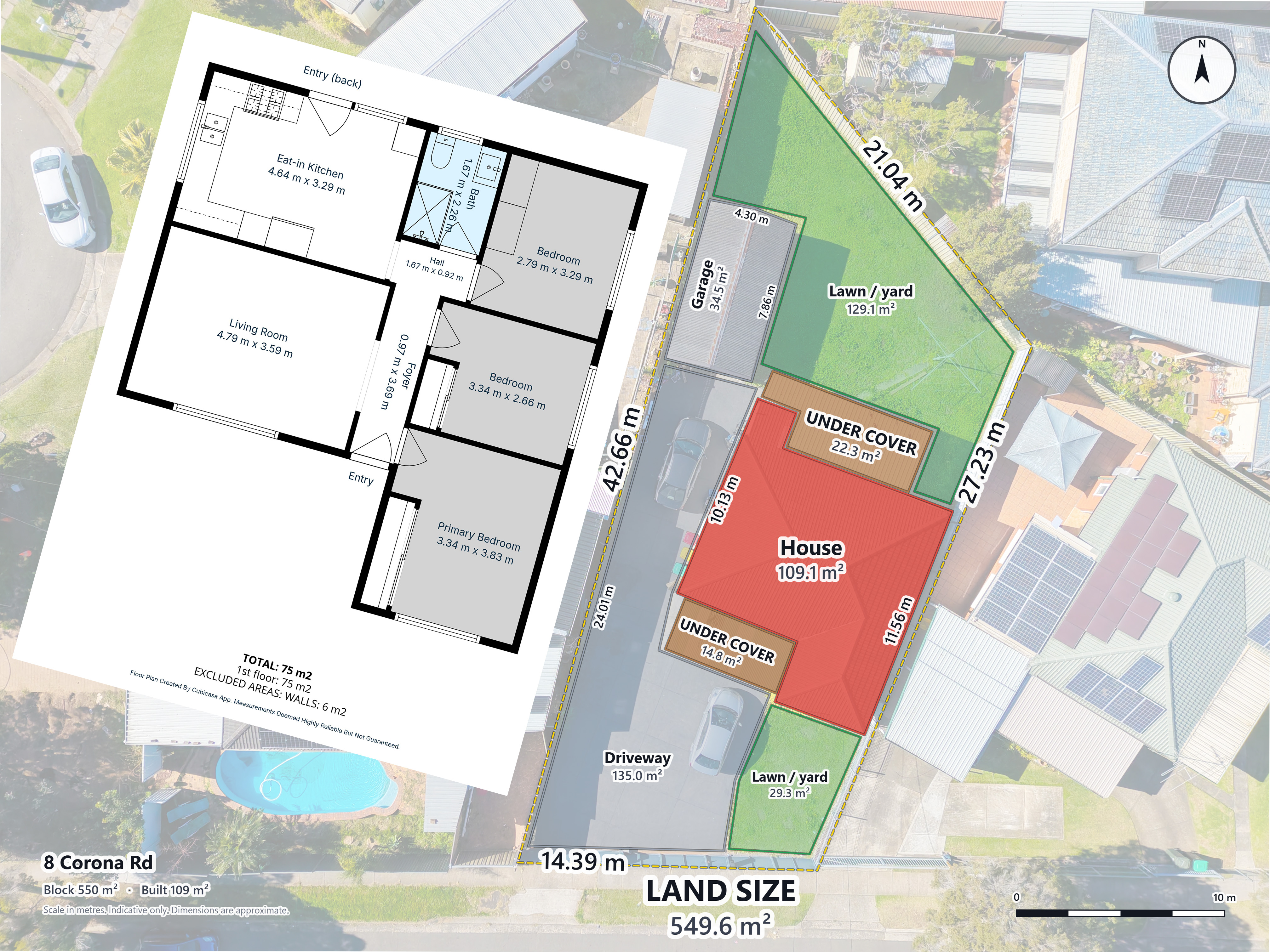 Site plan and floor plan overlay for a recent DigiRise property shoot